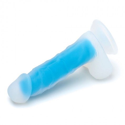 Голубой фаллоимитатор-реалистик So Divine Blue Mamba Dildo - 19 см.